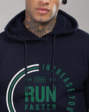 Adro Men'S Cotton Neck Hooded Sweatshirt (H24-Fast-Nb_Navy Blue