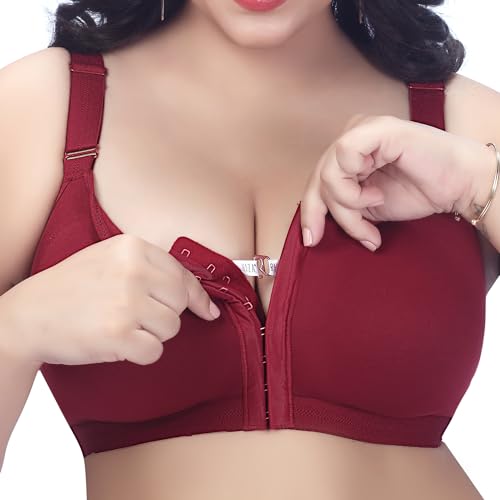 Trylo Riza Front Open-Burgandy-38-C-Cup,BURGANDY,38,B0CJDZZKVF