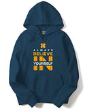 Adro Men'S Cotton Neck Hooded Sweatshirt (H20-M-Bel-Sb_Teal_L)