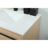 Elegant Decor Sloane 30 Mdf And Steel Single Bathroom Vanity In Maple