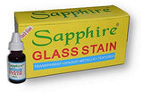 SAPPHIRE Glass Stain Colours, Solvent Based, Assorted Paint, Pack of 12 Bottles (25ML Each) Plus Free Trace and Coloured Photo W