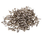 TRENDIVIBE 2x200 Pieces Metal Round Head Brads Paper Craft Scrapbook Fasteners Silver