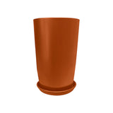 Bonkaso 18 Inch Copper Flower Pot | Size: 22X22X42 Cm | Tall, Durable & Lightweight Polymer Tower Planter For Indoor & Outdoor U
