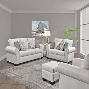American Furniture Classics Beaujardin 4-Piece Set With Sleeper Sofas, Soft Washed Cream Tweed