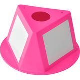 Global Industrial Inventory Control Cone W/ Dry Erase Decals Hot Pink