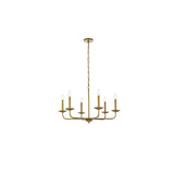 Living District Cohen 6-Light Mid-Century Style Metal Pendant In Brass Finish