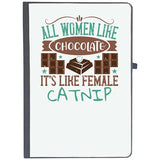 Udnag Ruled Notebook Diary Chocolate | All Women Like Chocolate, ItS Like Female Catnip, [A5 80Pages 80Gsm]