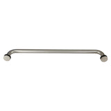 Top Hardware Stainless Steel 18'' (Center to Center) Round Single Side Shower Door Towel Bar Handle, Single-Sided, Brush Satin F