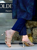 Shoetopia Embellished Golden Heels For Women & Girls /Eu39,Golden,6,B0DRJMGDLV