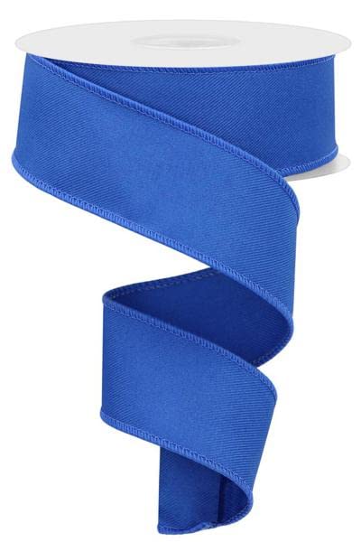 Solid Diagonal Weave Wired Edge Ribbon, 10 Yards (1.5 Inch, Royal Blue ...