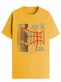 Adro Men'S Graphic Printed 100% Cotton T-Shirt - Regular Fit, Printed T-Shirts For Men (Rn24-Bcl-Mu_Mustard_S)