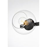 Living District Rogelio 4-Light Iron & Glass Bath Sconce In Black/Clear