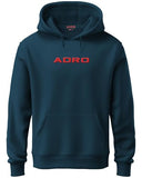 Adro Mens Hoodies With Hail The Dragon Puff Backside Printed, 100% Cotton 340Gsm. (H23-M-Dra-Sb_Teal_M)