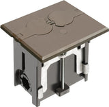 Arlington FLBAF101BR1 Adjustable Floor Box Kit with Outlet and Flip Plate, for Installed Floors, 1Gang, Brown,plastic,1Pack
