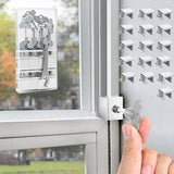 [16 Sets] Sliding Window Lock with Key Aluminum Alloy Adjustable Security Lock (Silver) Single Hole Quick Installation Anti-Thef