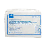 Medline Nonsterile Conforming Stretch Gauze Bandage for First Aid, 2 x 75 Inches, 12 Count