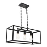 Elegant Lighting Living District Indoor Modern Home Decorative Bright Ceiling Resolute 3 Light Black Pendant