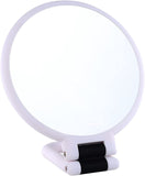 LOTIKO 1x 10x Magnifying Handheld Mirror,Travel Folding Hand Held Mirror,Double Sided Pedestal Magnification and True Image Make