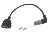 Qaoquda CAT6 Network Extension Cable,90 Degree RJ45 A Male to A Female Screw Panel Mount Extension Cable,Support Ethernet Cat 5e