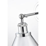 Living District Bentley 1-Light Cone Metal Bath Sconce In Chrome
