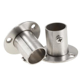 Heavenglow 3Xchrome Tube Pipe Rotating Wardrobe Clothes Garment Rail End Socket 42 X 30Mm| Braces & Brackets