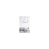 Living District Rohan 6-Light Mid-Century Metal Chandelier In Polished Nickel