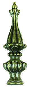 Jandorf 60111 Finial Victorian, 3-1/2'' Long 1/4-27 Thread Tiffany Antique Brass Finish