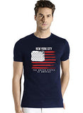 Adro Men'S Usa American Flag Printed Cotton T-Shirts (Rnr-M-Nww-Nb_Navy_S)