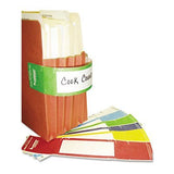 File Pocket Handles, 95/8 x 2, Green/White, 48/Pack