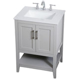 Elegant Kitchen And Bath 24 Inch Single Bathroom Vanity Cabinet - Grey