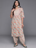 Libas Women'S Cotton Kurta Set (400457C_Beige_L)