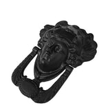 Mystic Colonial Goddess Athena Door Knocker - 6.5 x 5 Heavy Duty Antique Cast Iron Front Door Knocker with Mounting Screws - Vin