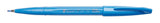 Pentel Fude Touch Sign Pen, Sky Blue, Felt Pen Like Brush Stroke (SES15CS)