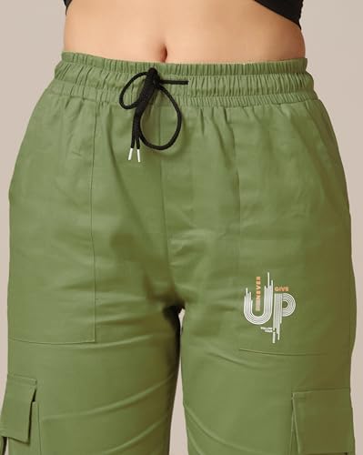 Toplot Cotton Multi-Pocket Cargo Pant For Women (Women-Up-Cargo-5178-Green-36),Green,36,B0CYQ7KCDK