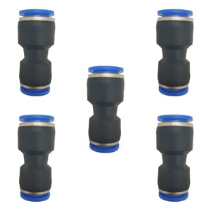 1/2 OD x 3/8 OD Pneumatic quick Connector Push to Connect fittings Straight reducer Union/Coupler (Pack of 5)
