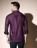 Dhruvi Trendz Mens Cotton Blend Men'S Casual Shirt Regular Fit Western (Dt-Ms-6018_Purple_L)