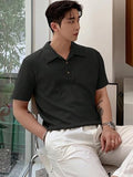 Leriya Fashion Solid Regular Fit Casual Old Money Polo t Shirt for Men (LF-MT-1126_Black M)