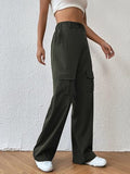 Leriya Fashion Women Cargo Pant | Woman Trousers | Women'S High-Waisted Pant | Women Trousers Pants Green,GreenApparel,M