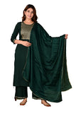 Gosriki Women'S Cotton Straight Solid Kurta With Pant & Dupatta (Pisa New Green_S-Go_Green_Small),Green,,B0B1WT16SC