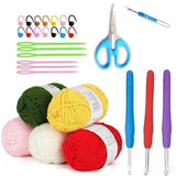 Viradham Crochet Kit For Beginners Complete Starter Set With Yarn, Ergonomic Hooks, Needles & Accessories Easy Diy Knitting 