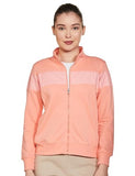 Fyltr Women'S Casual Stand Collar Jacket With Cut And Sew Panel - Full Zip Closure | Side Pockets | Rib Hem & Cuff | Casual Winterwear For Women,Peachy Opal,Peachy Opal,L