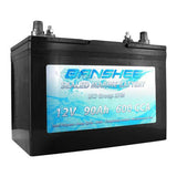 Banshee Group 27M Deep Cycle AGM Marine Battery - 12V 90Ah Dual Purpose Sealed Battery for Boats, RVs, Trolling Motors, Solar & 