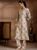 Libas Women'S Silk Blend Co-Ords (49018_Beige