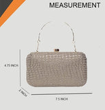 Adisa Textured Formal Party Clutch With Gold Chain For Women And Girls (Cl104-Anti),Antique,,B0CS3QKDKG