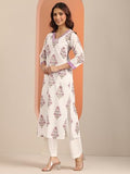 Libas Women'S Cotton Kurta Set (99675_White