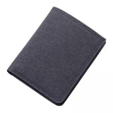 Merishopp 6Xmen Canvas Wallet Short Money Bag Casual Style Id Card Bifold Black