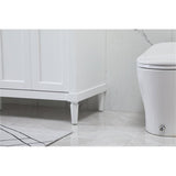 Elegant Decor Indoor Modern Under Sink Bathroom Fixtures Storage Organizer Cabinet 60 Inch Double Bathroom Vanity - White