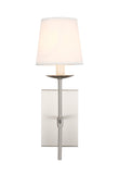 Living District Eclipse 1-Light Metal Wall Sconce In Burnished Nickel/White