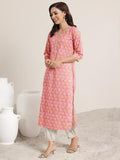 Libas Women'S Cotton Kurta Set (400079O_Pink_M)