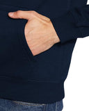 Adro Mens Hoodies With Hail The Dragon Puff Backside Printed, 100% Cotton 340Gsm. (H23-M-Dra-Nb_Navy_S)